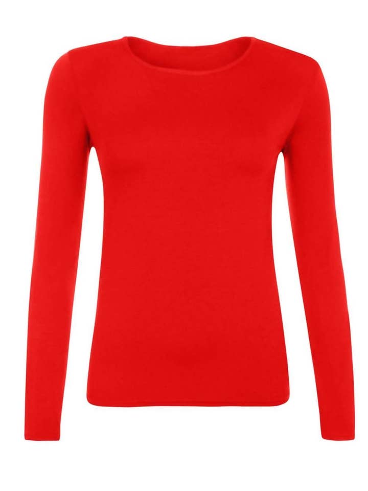 Multi Colored PLAIN VISCOSE LONG SLEEVES TOPS for wholesale on Faire