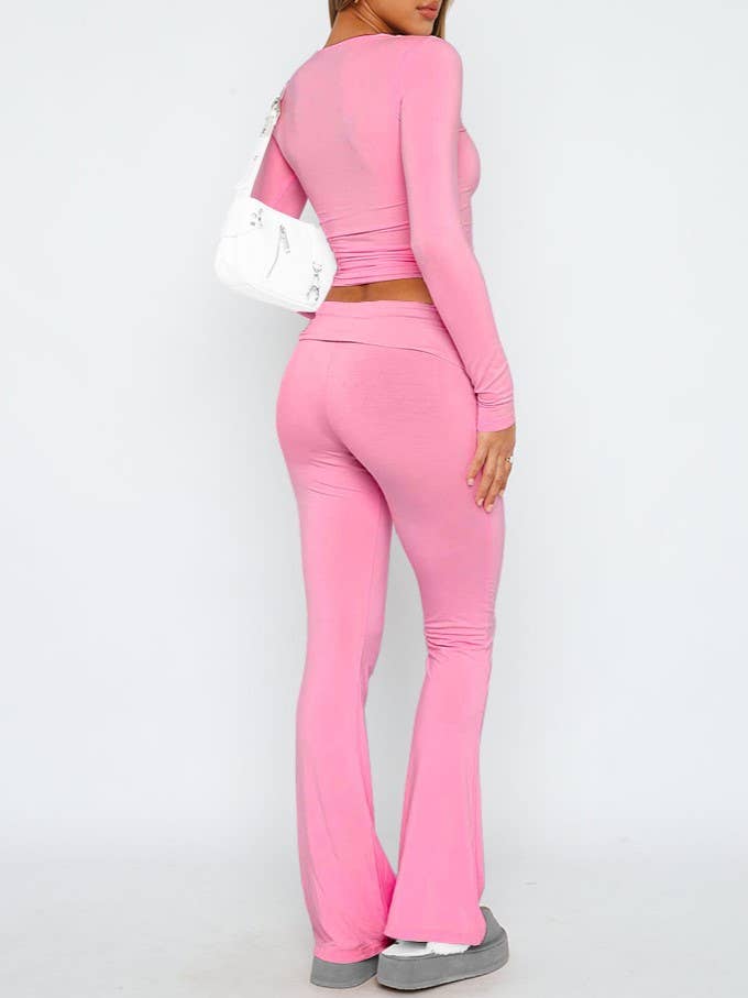 Rosa Clothing - Wholesale Pants - Women's - basic low rise flare pant10