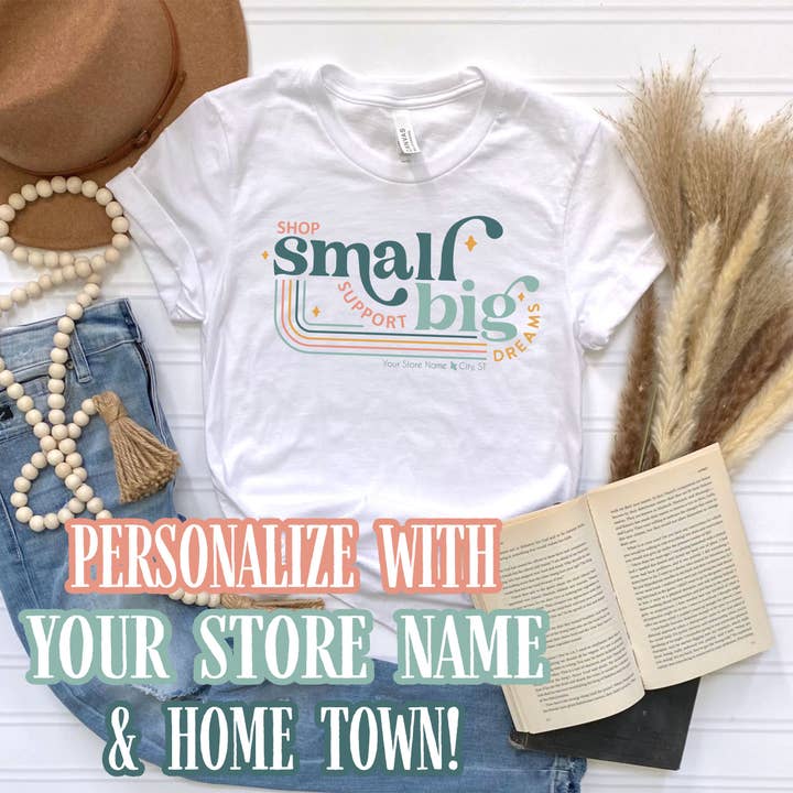 Bravo Glass - Wholesale Screen Printed T-Shirt - Unisex - Shop Small Support Big Dreams Customizable Bella Canvas Tee4