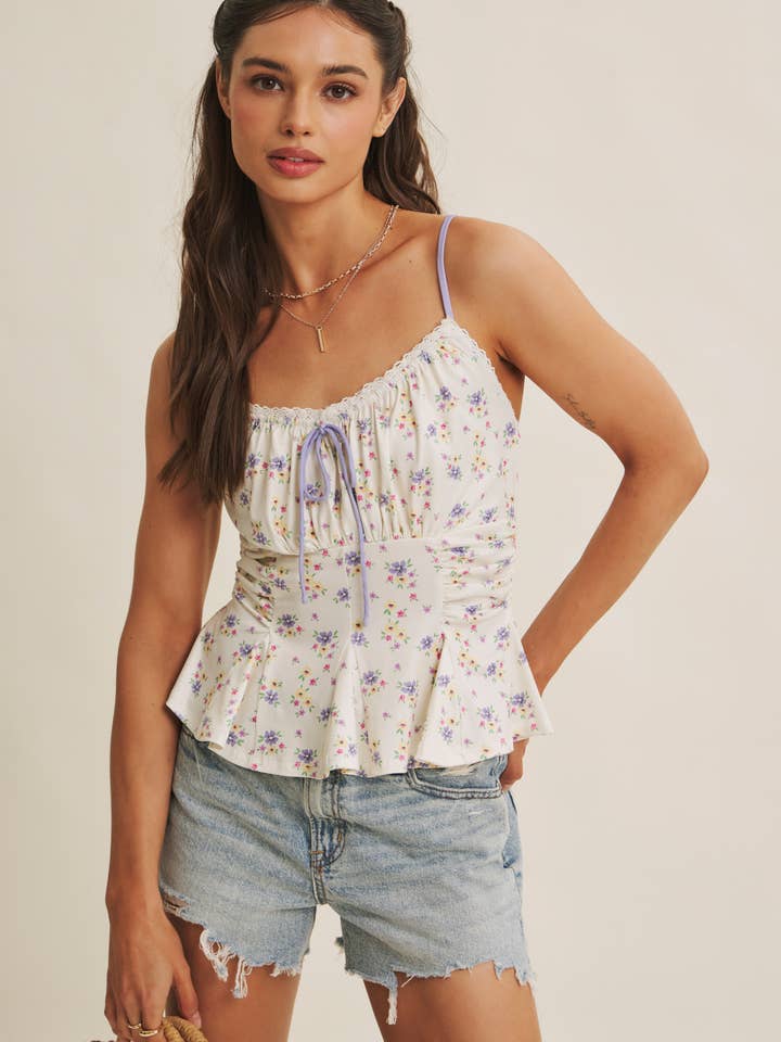 EXCLUSIEVE PRINT REKBARE GEBORSTELDE BREISEL PEPLUM TOP voor wholesale door in february