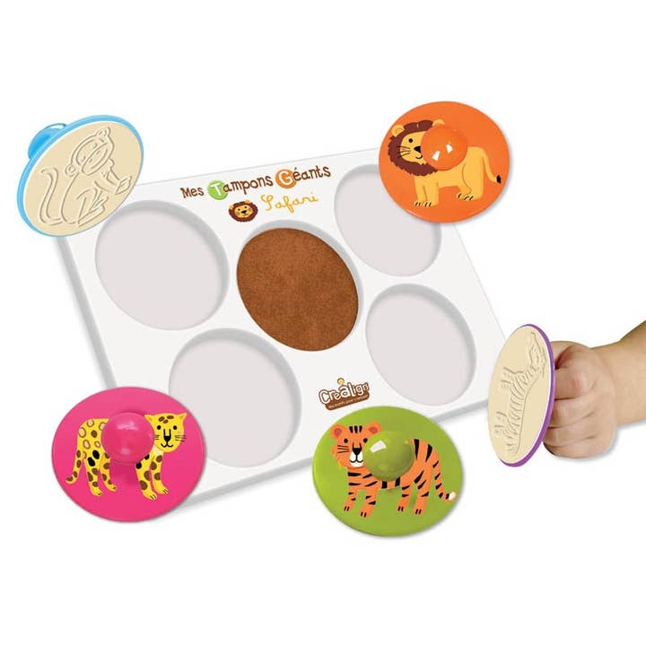 Créa Lign' – Großhandel Spielzeugset – Kinder – Meine riesigen Briefmarken: Safari
