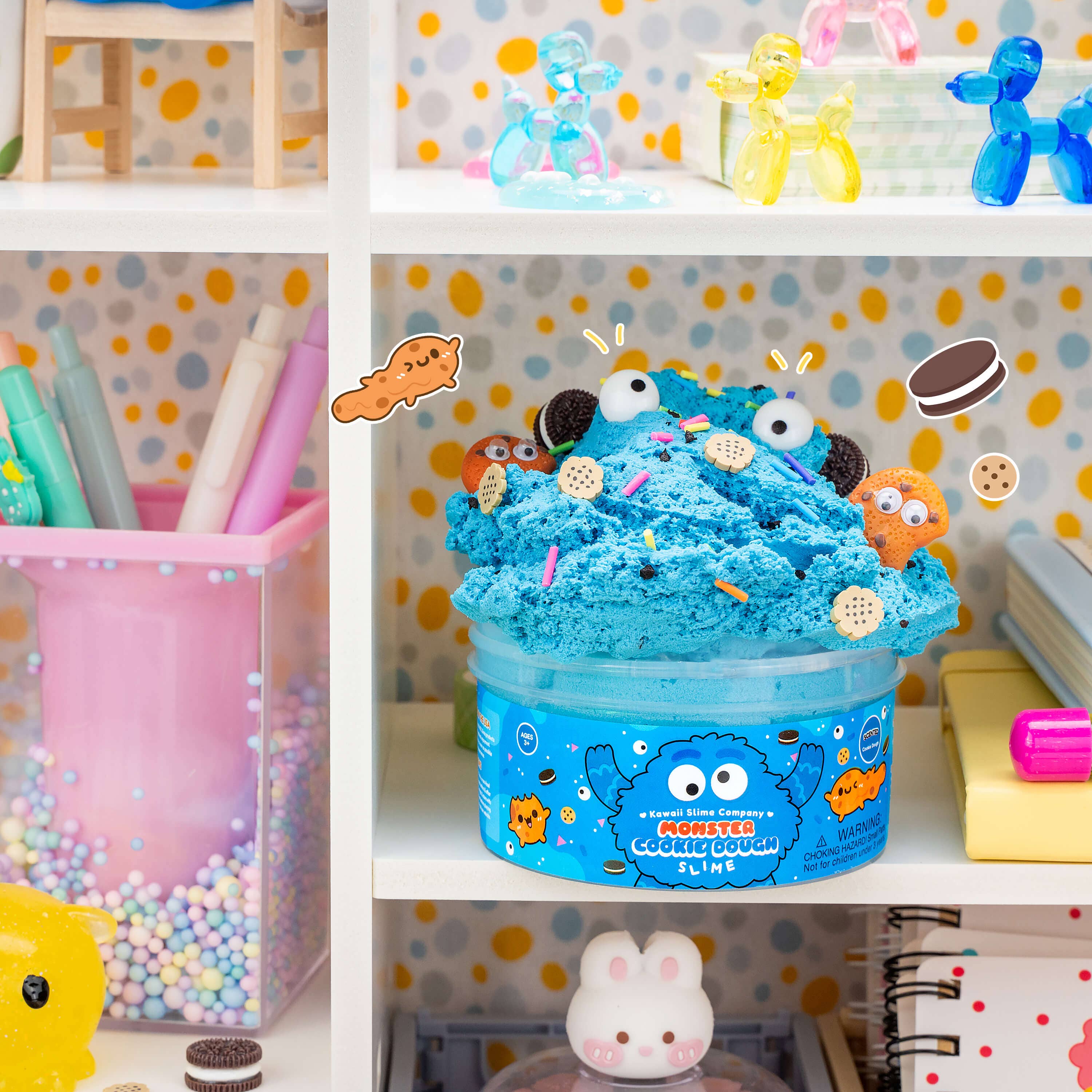 Kawaii Slime Company - Wholesale Putty/Slime - Kids - Monster Cookie Dough Slime (4pcs/case)6