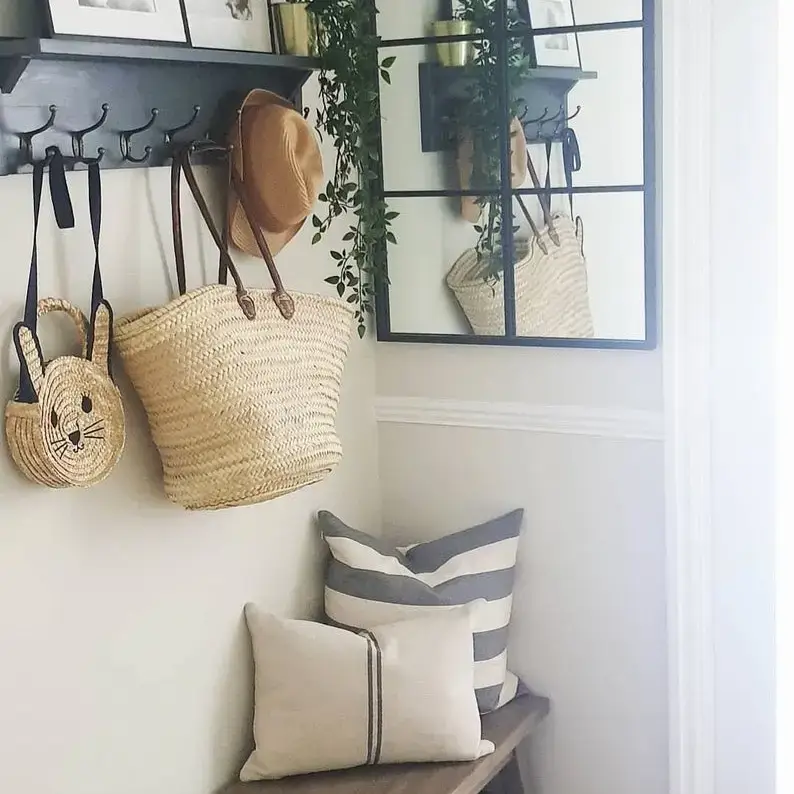 HandmadeBestSeller - Wholesale Beach Bag - STRAW BAG Handmade with leather, French Market Basket10