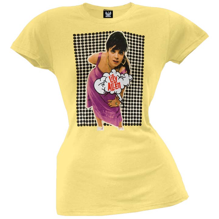 Official Store - Wholesale Screen Printed T-Shirt - Women's - Lily Allen - Dots Women's Juniors T Shirt