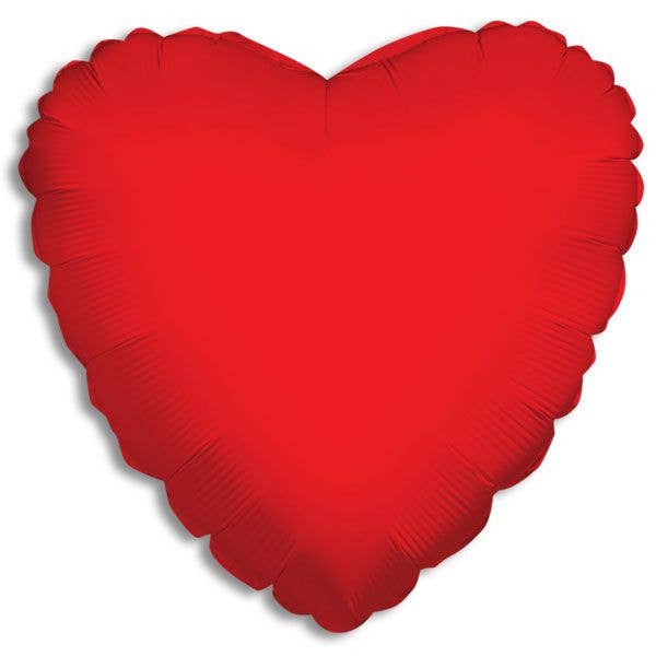 Kelli's - Wholesale Balloon - Solid Color Red Heart Foil Balloon - Bagged