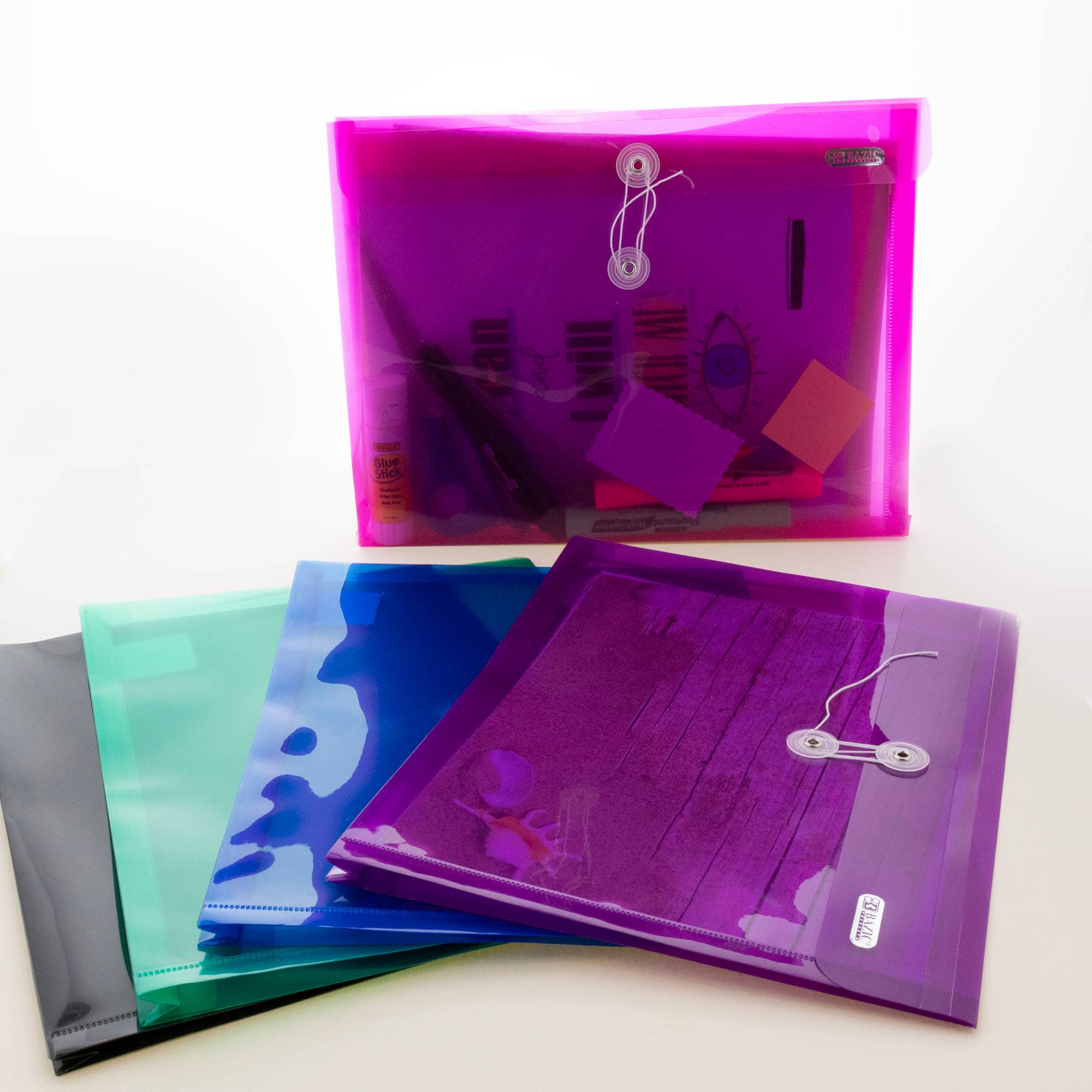 BAZIC Products - Wholesale Envelopes - String Envelope A4/Letter Size Side Loading4