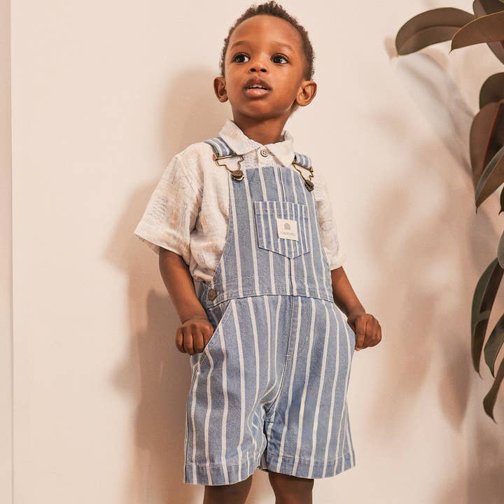 Woven Overall - Washed Denim for wholesale by Kynd Baby