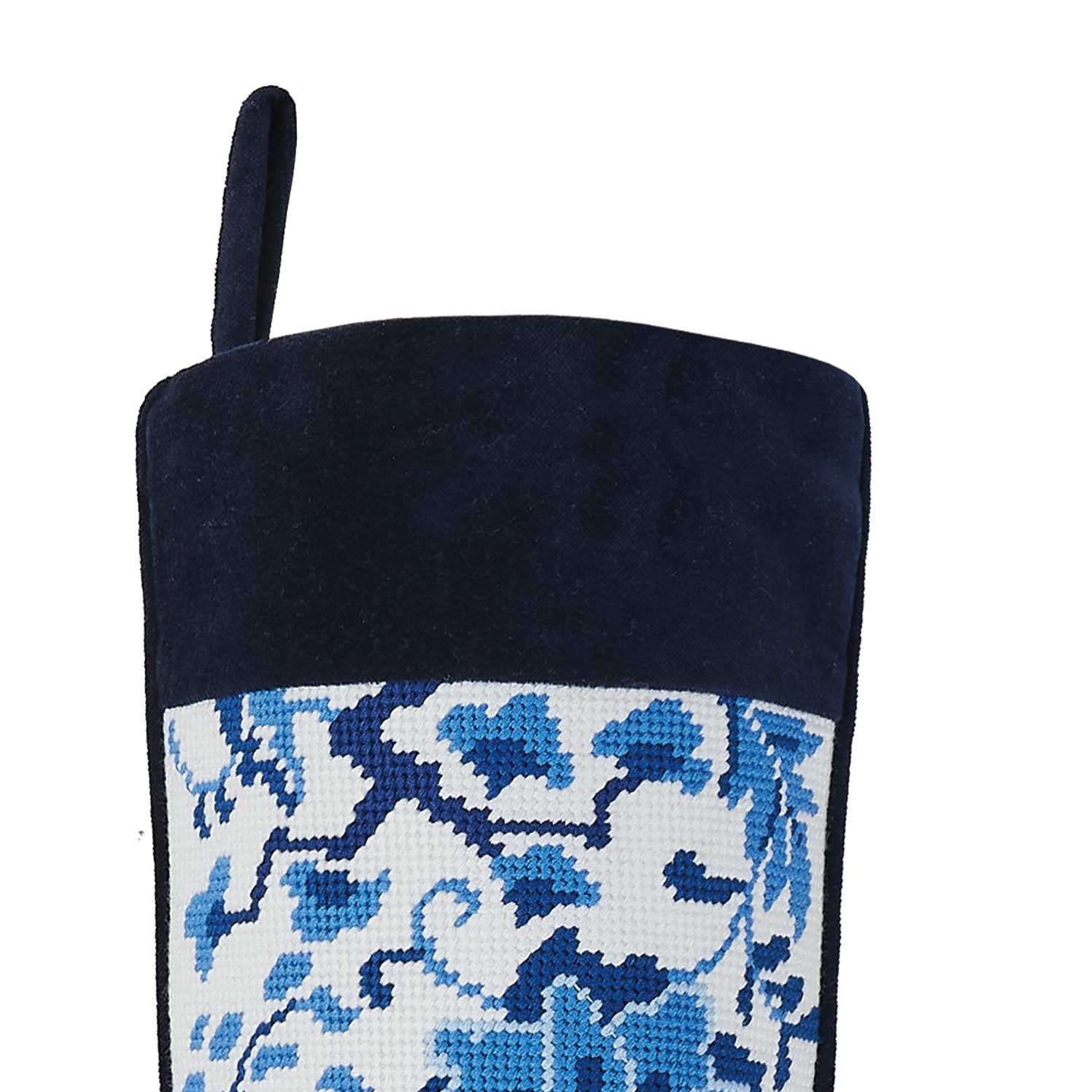 Peking Handicraft - Vendita all'ingrosso Calza natalizia - Calza Ricamata con Fiori Chinoiserie2