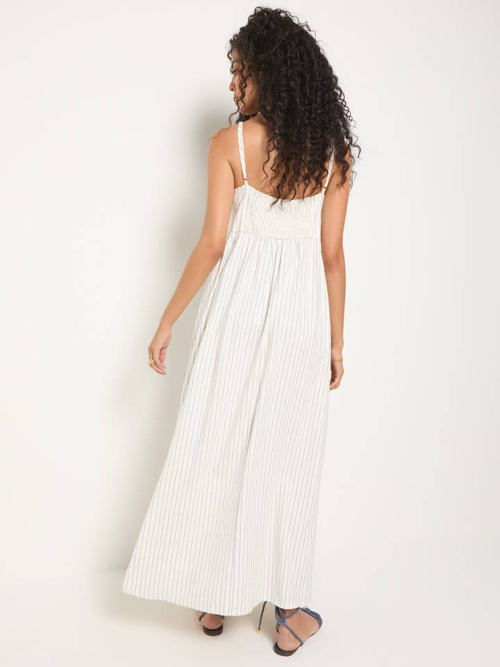 Seventy Eight and Sunny (SEAS) - Wholesale Dress - Women's - Shores Stripe Linen Maxi Dress6
