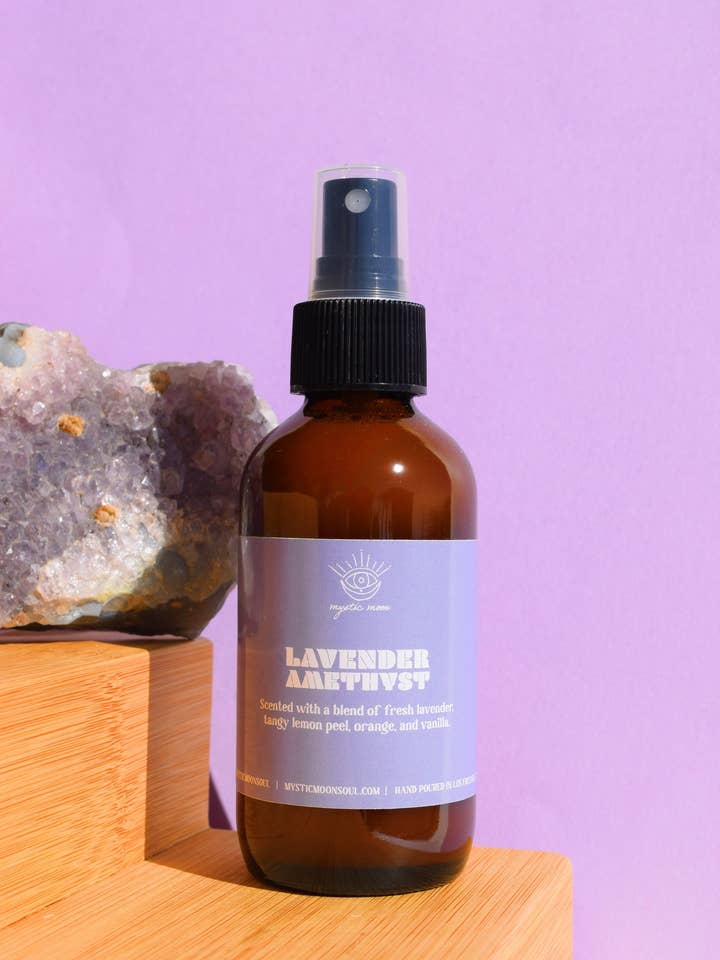Lavender Amethyst Room Spray for wholesale by Mystic Moon Products for the Soul