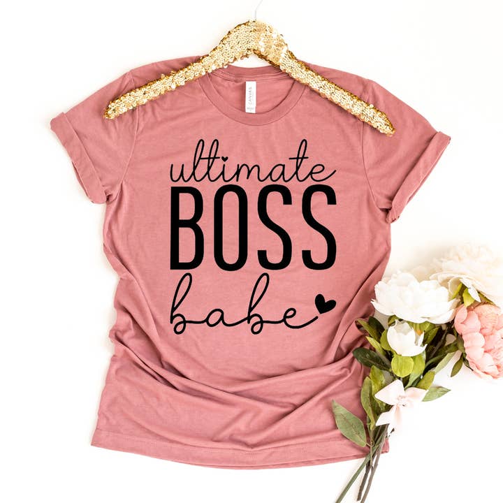 Printliss - Vendita all'ingrosso Maglietta serigrafata - Donna - Maglietta Ultimate Boss Babe - Bella Canvas