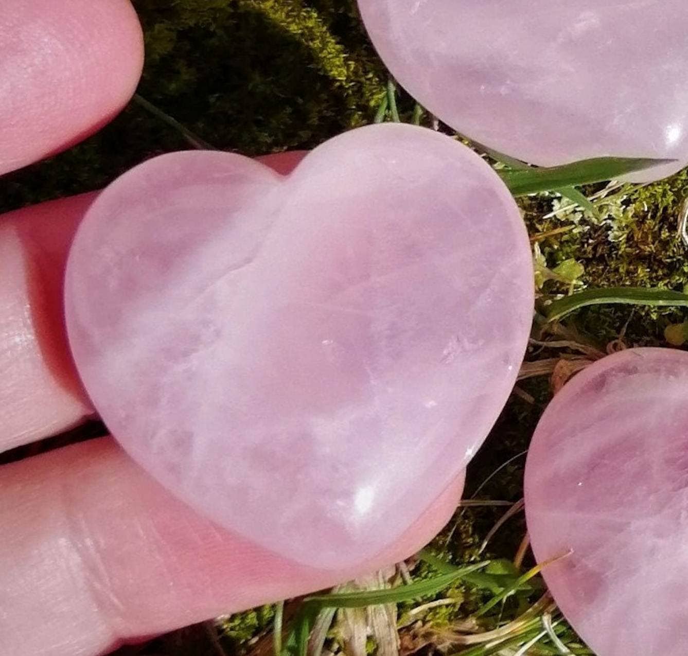 Elf Kendal Hippies - Vendita all'ingrosso Pietra/cristallo spirituale - Cuore di cristallo 30mm cuore di pietra preziosa cuori di pietra mista di Elf0
