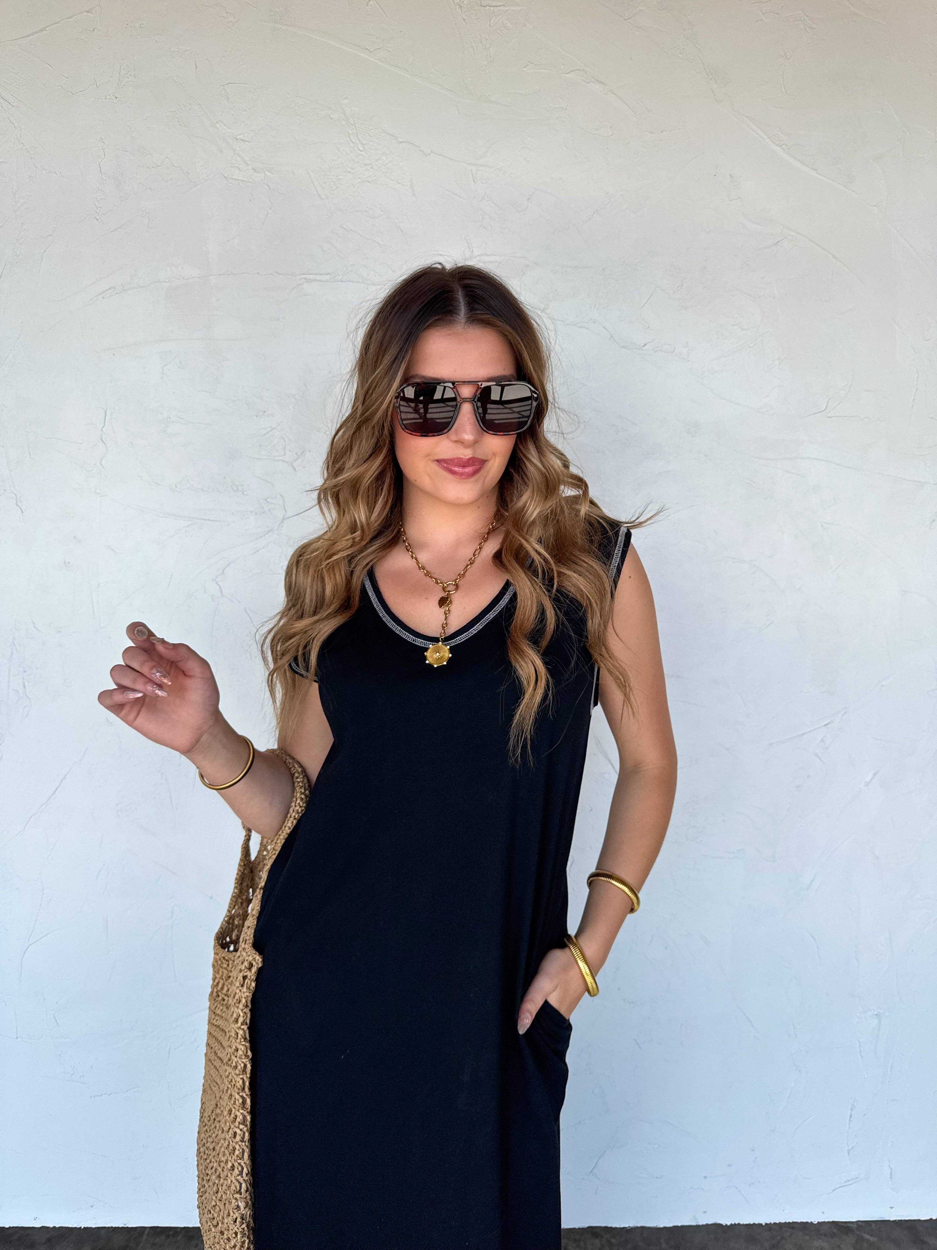 BLAKELEY - Wholesale Dress - Women's - RELAXED SUMMER SPLIT HEM DRESS12