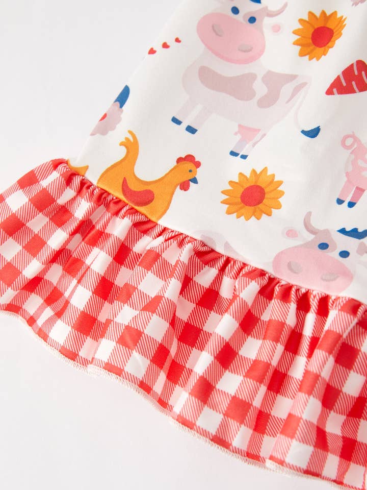 Rylee Faith Designs - Vente Robe – enfant - Robe Fille à Volants Ferme4