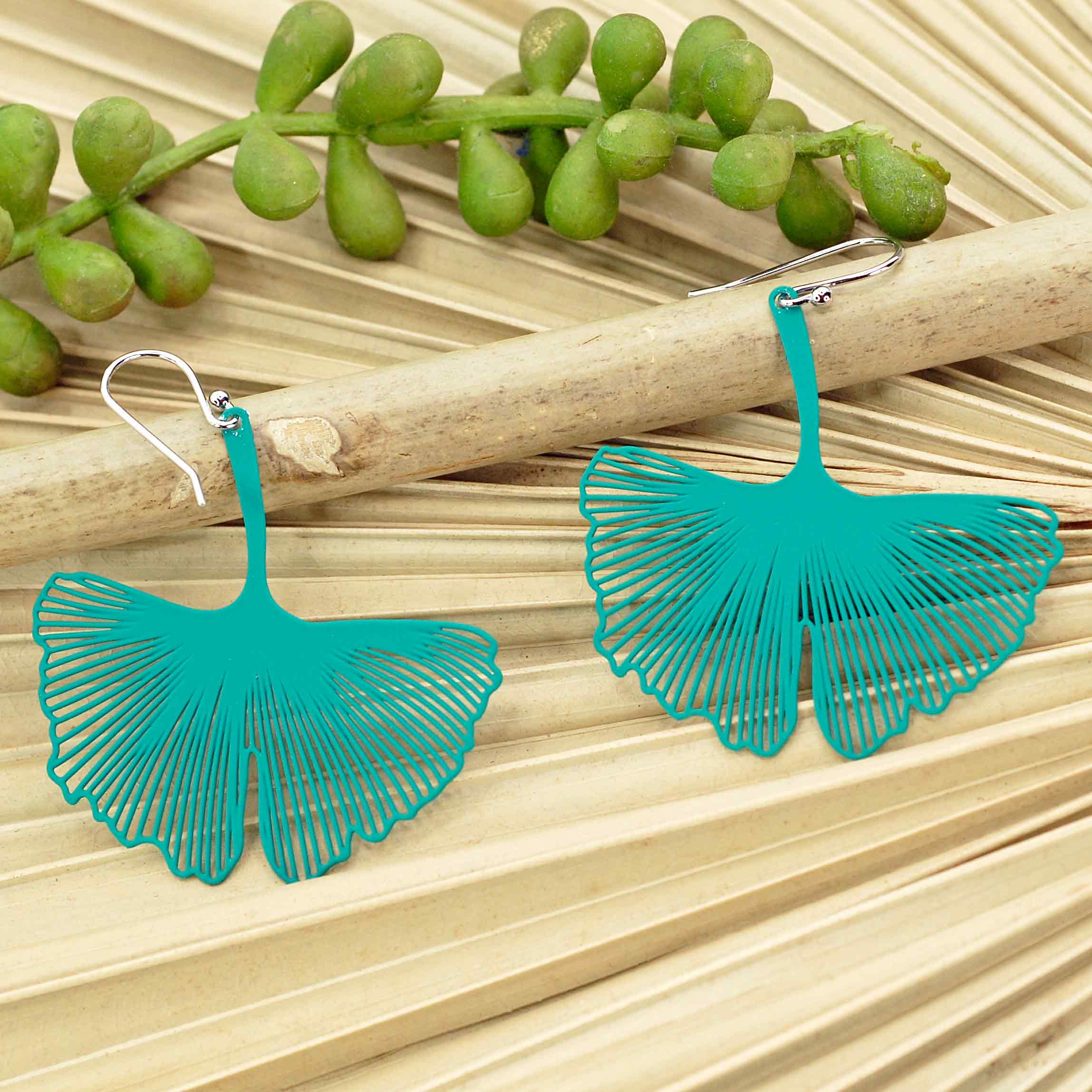 Merveilles du Monde - Venta al por mayor Juegos de joyas - Pendientes Ginkgo4