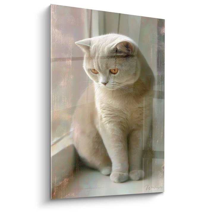 Tafelkat Britse Korthaar crème - Contemplatieve blik - Editie Britse Korthaar kat voor wholesale door Walensky