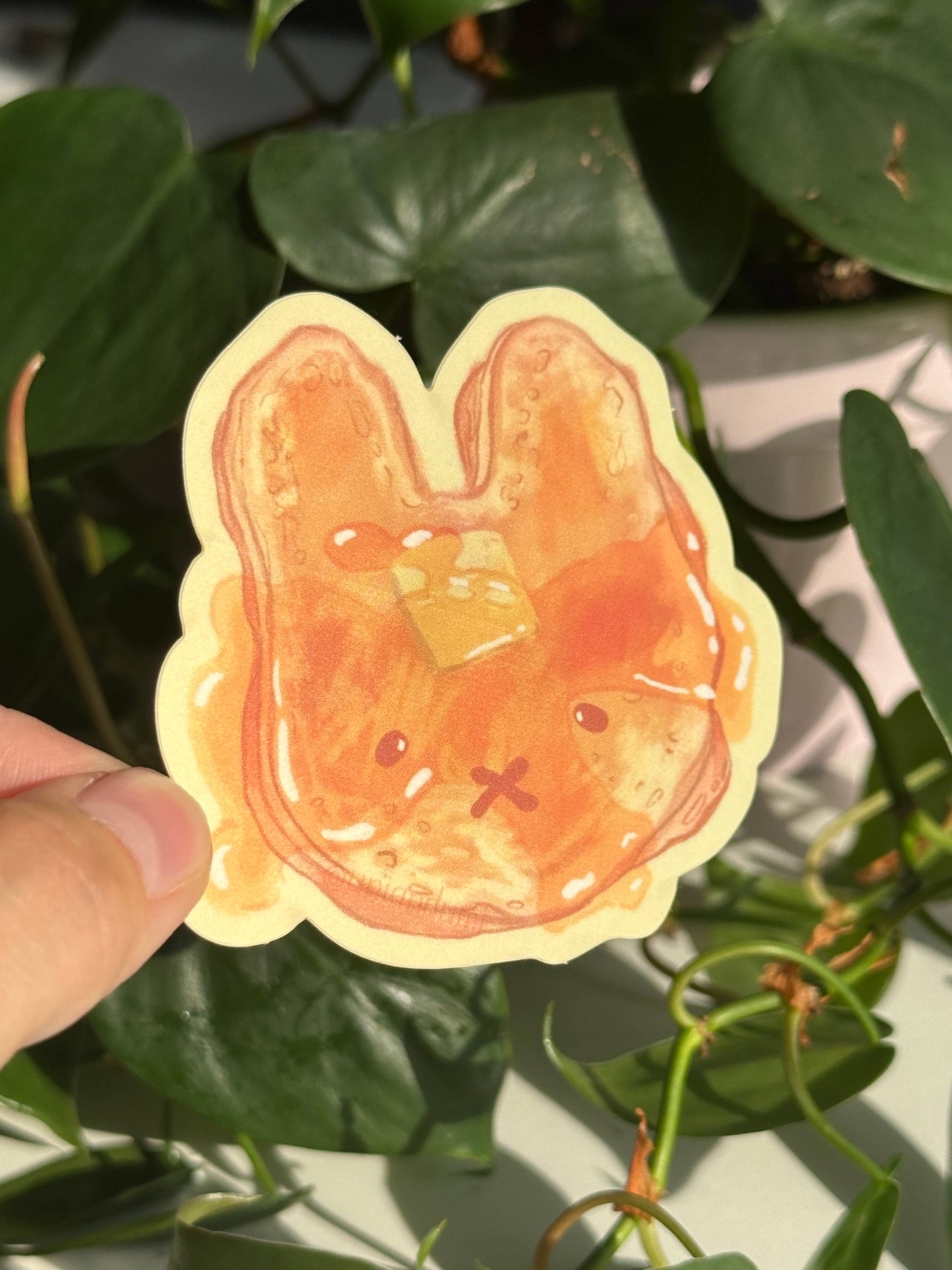 Uni & Umi – wholesale Sticker – Bunny Pancake Sticker | Foodimal Waterproof Sticker1