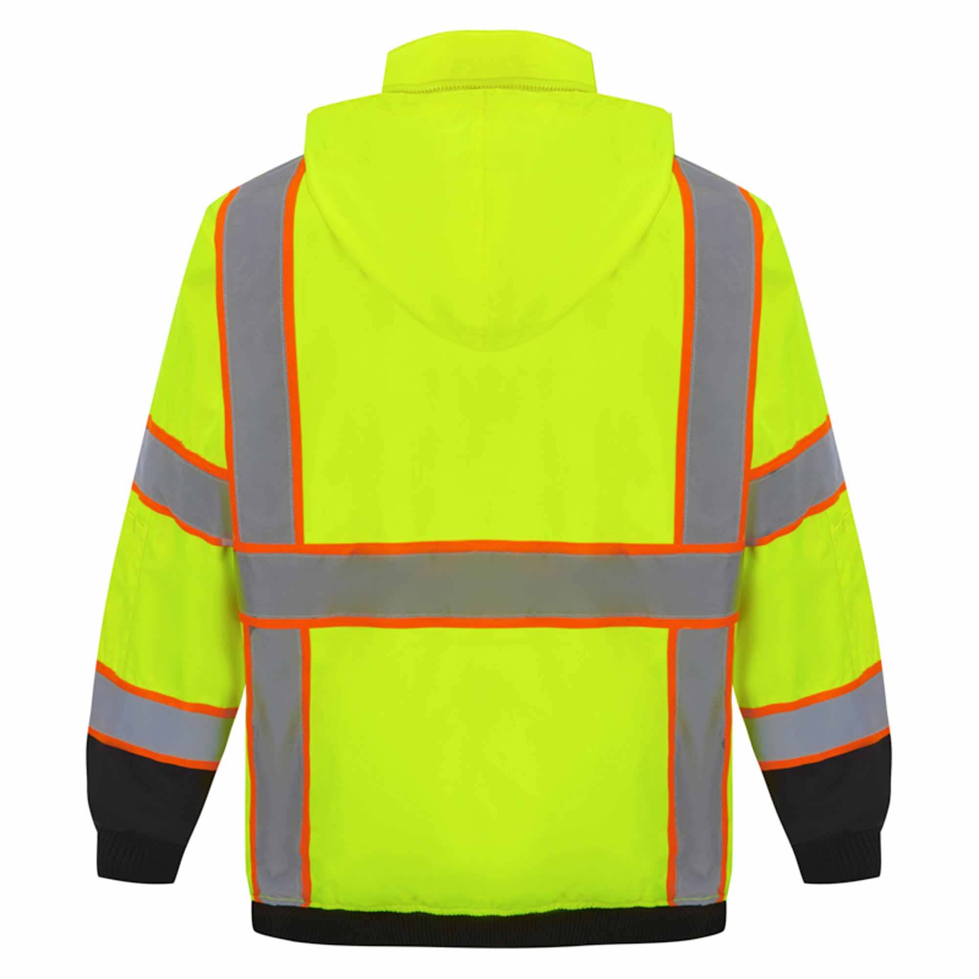 3C Products – wholesale Safety jacket – Unisex – SAJ5710  Lime Green /W Black Bottom, 3-In 1 Safety Class 31