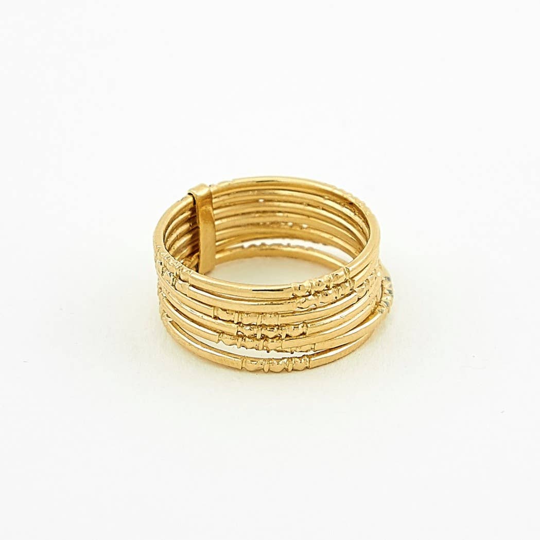 Ombre Claire - Wholesale Band/Stacked Ring - Bague . SEMAINIER 7 JOURS / VERMEIL .