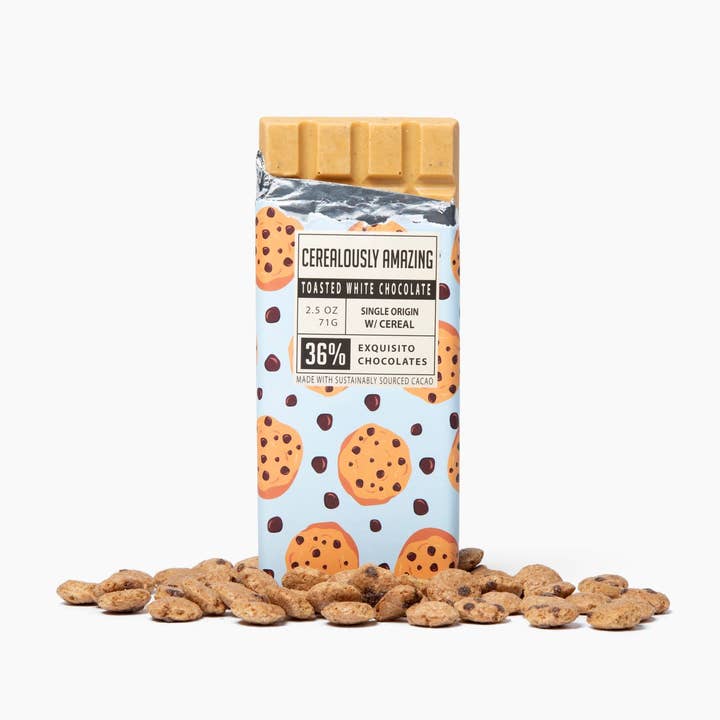 36% Crealously Amazing, witte chocolade & koekjesknapperig voor wholesale door Exquisito Chocolates