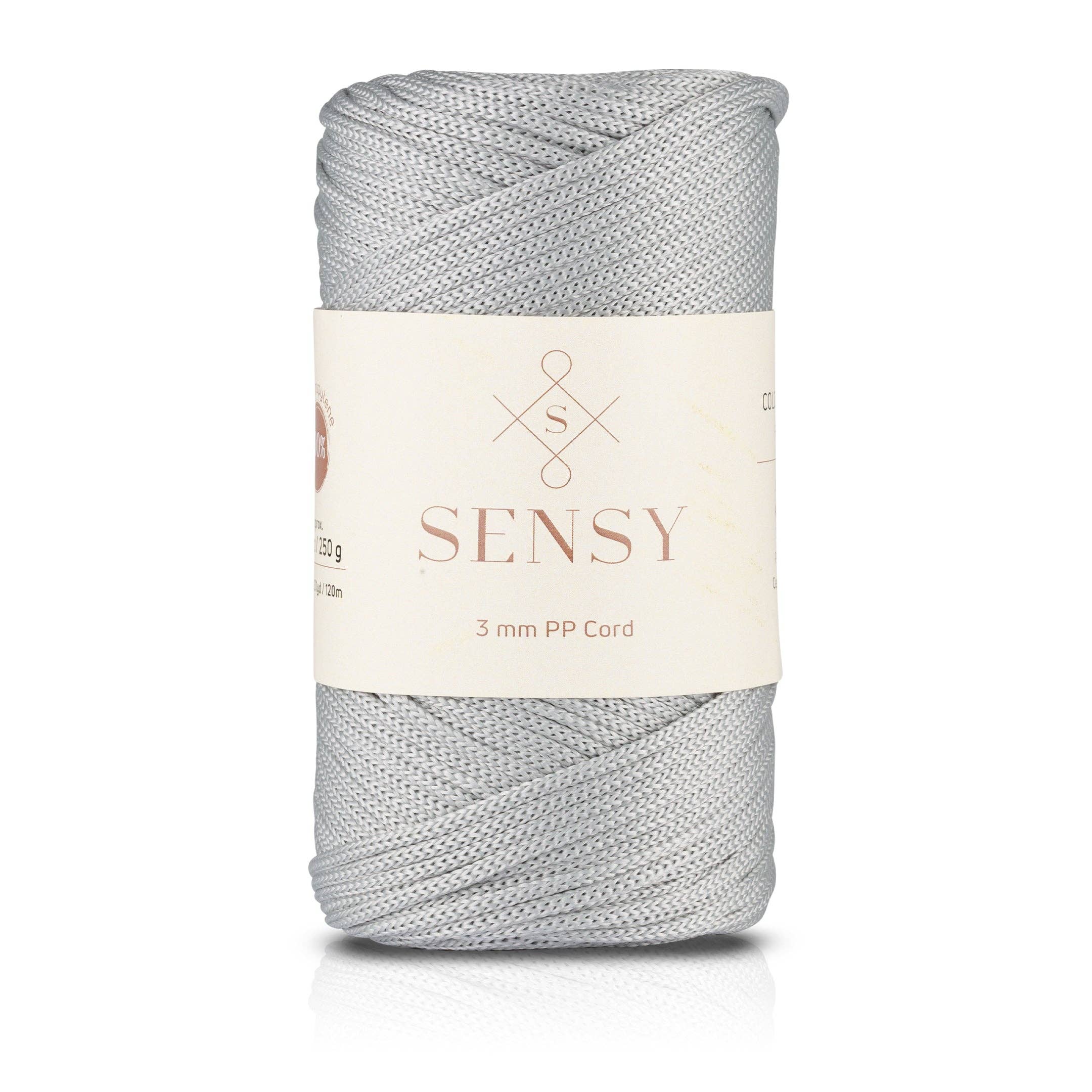 Sensy – Engroshandel Håndværk forsyninger – Sensy Premium 3 mm - 120 meter 100% polypropylen makramé snor40