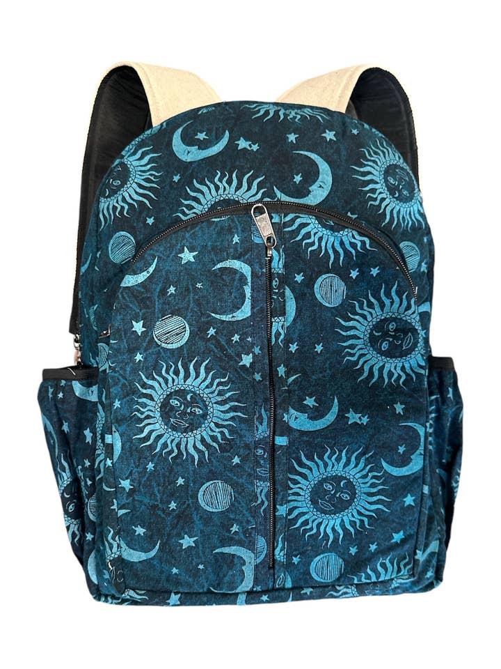 Sun Moon Cotton Backpack FB159 for wholesale by Rising International Inc