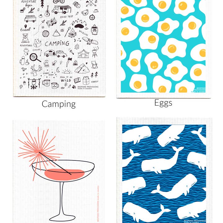 Bespoke Provisions - Wholesale Dishcloth - Swedish Dishcloth Basket Set Display : 50 Swedish Dishcloths5