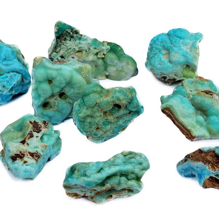 Kaia & Crystals - Vendita all'ingrosso Pietra/cristallo spirituale - Cristalli di aragonite blu grezza (3-5 pezzi) - 1 kg (100 g - 500 g)