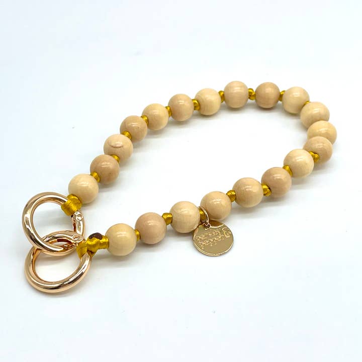 Catenina per cellulare corta in legno 3in1 Ciondolo per borsa & Portachiavi per la vendita all'ingrosso da parte di Parsley & Pepper