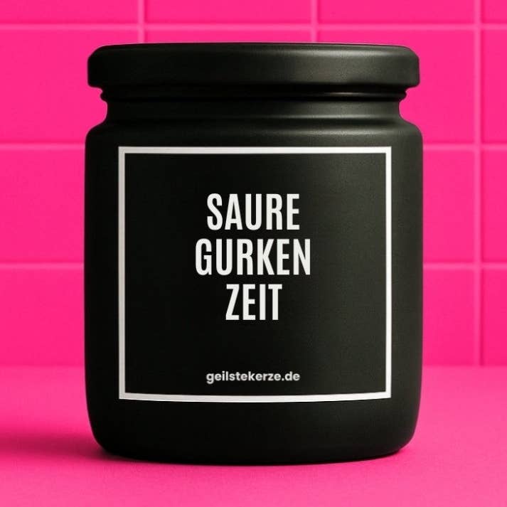 Vegan Organic Candle with Quote – PICKLE TIME for wholesale by geilstekerze