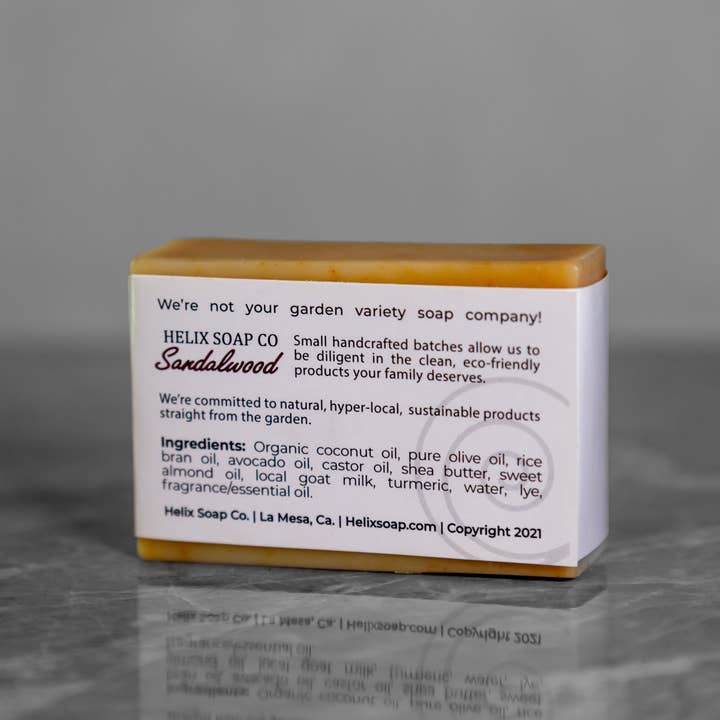 Helix Soap Co - Wholesale Bar Soap - Sandalwood Goat Milk Soap1