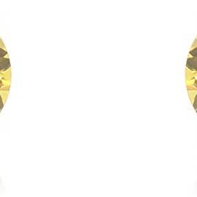 Boucle d'oreille à tige en or jaune 14 carats avec pierre de naissance simulée avec fermoir (4 mm) pour la vente par Paris Jewelry