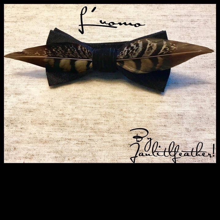 Denim Bow Tie for wholesale by Janlitlfeather