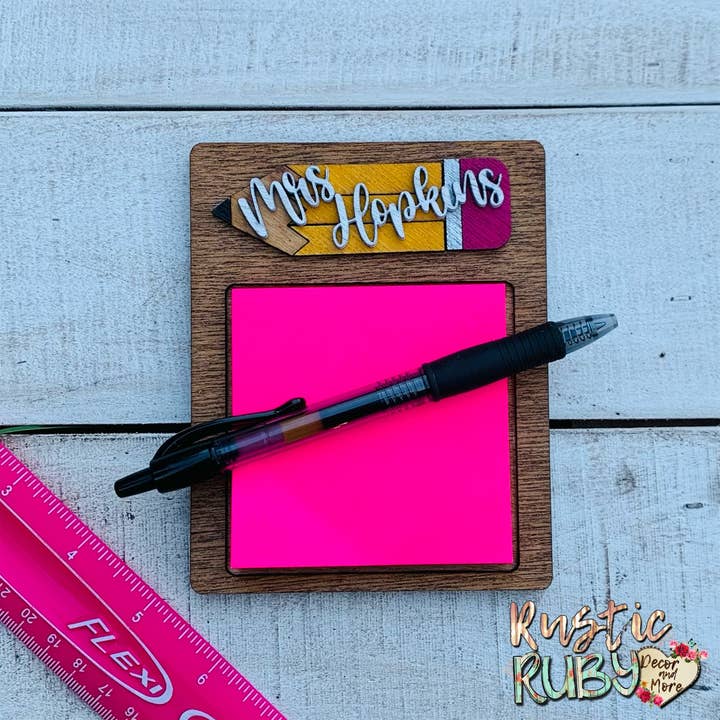Rustic Ruby Decor and More LLC - Wholesale Sticky Notes - Teacher Sticky Pad Holder