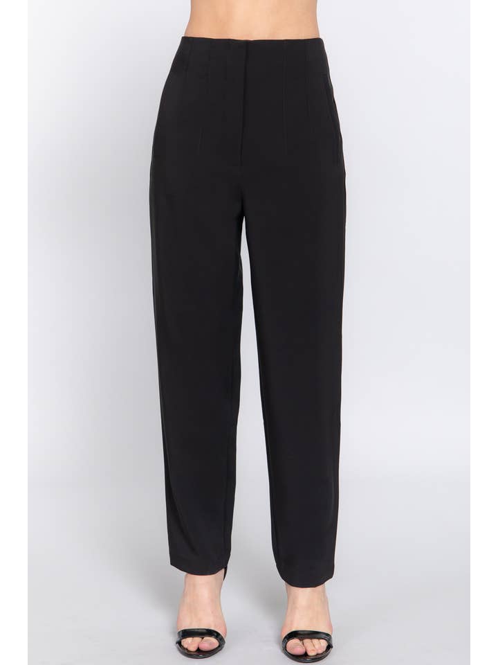 Active Basic | Active USA - Wholesale Pants - Women's - High Waist Pintuck Detail Long Pants32
