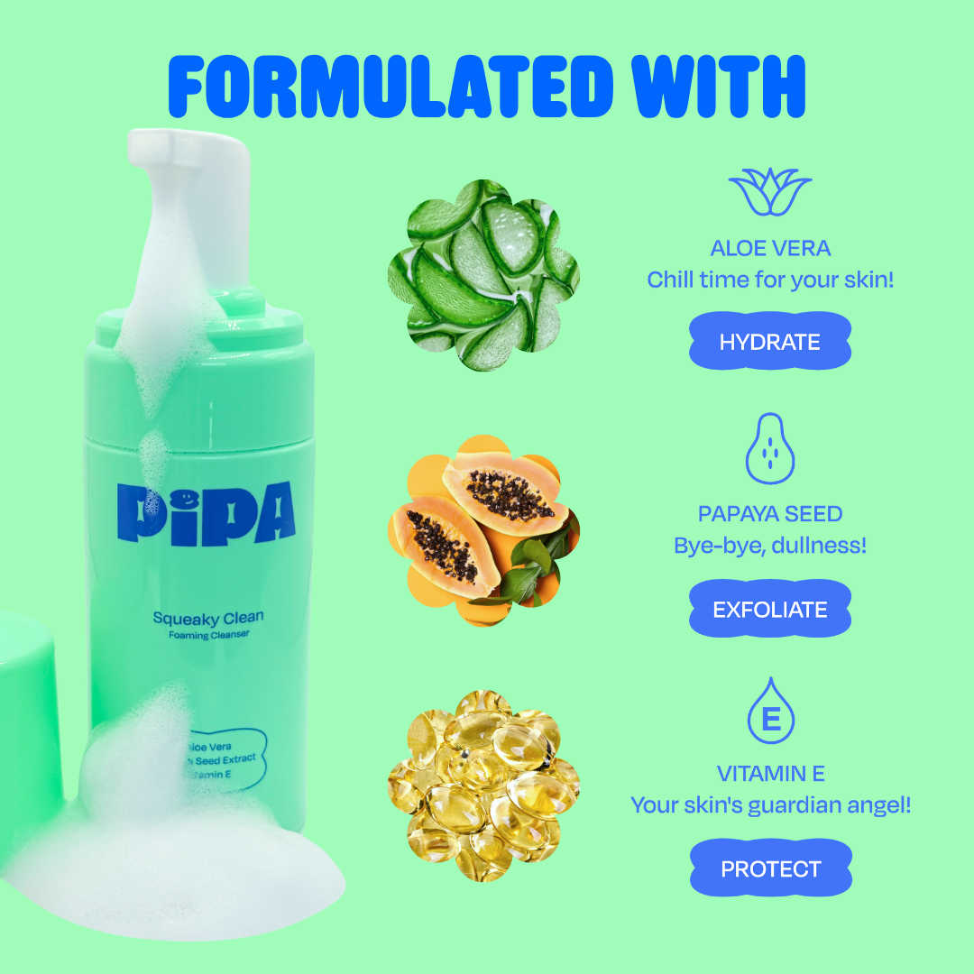 Pipa Skin Care - Wholesale Facial Cleanser - Pipa Squeaky Clean Cleanser Gentle Foam Face Wash for Kids1