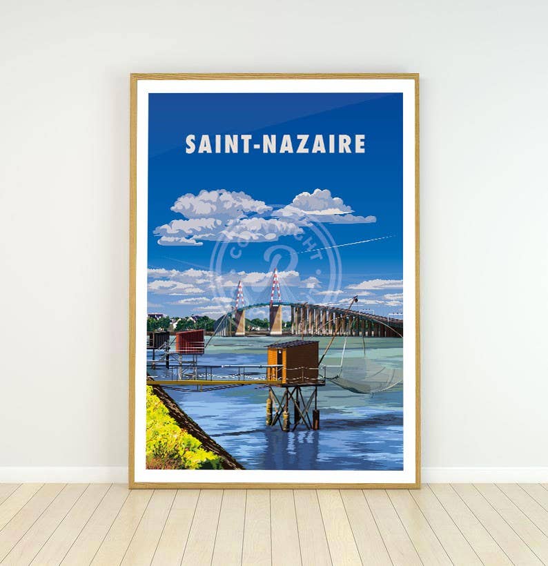 Printymania - Wholesale Poster - POSTER OF THE CITY OF SAINT-NAZAIRE - 30X40 CM1