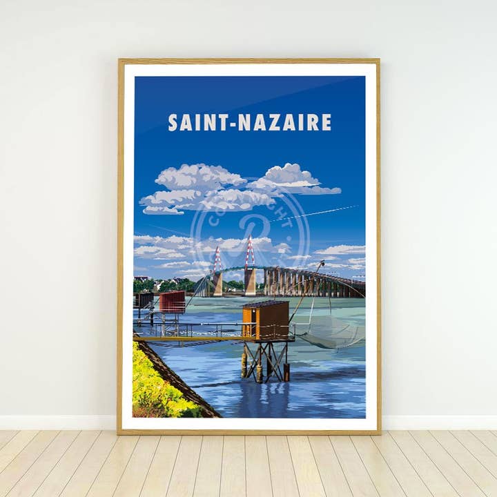 Printymania - Wholesale Poster - POSTER OF THE CITY OF SAINT-NAZAIRE - 30X40 CM1