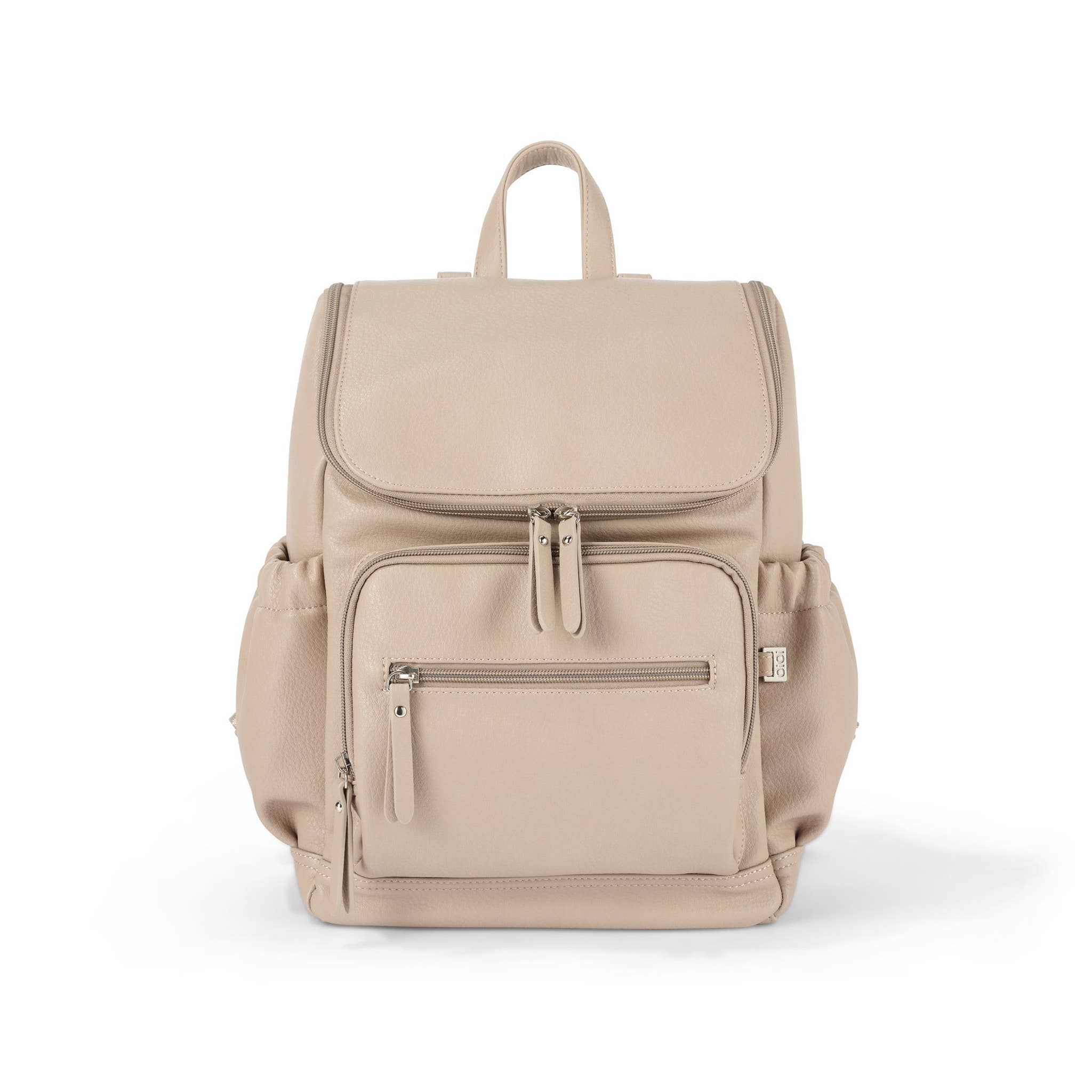 OiOi - Wholesale Backpack – Women's - Mini Signature Backpack - Oat Vegan Leather
