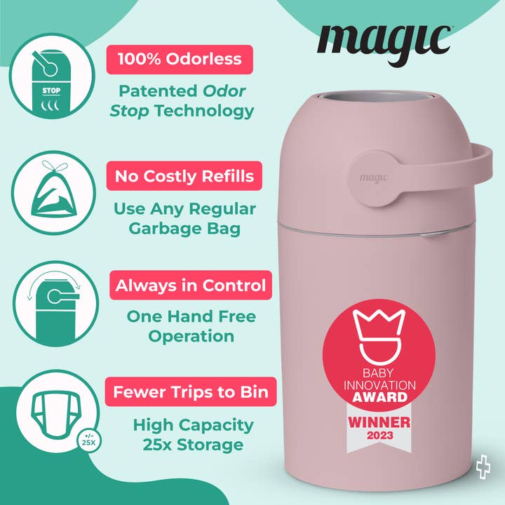 SHEERUN - Wholesale Diaper Caddy - Baby - Pure Magic Majestic Diaper Pail (Patented Odor-Stop System)26