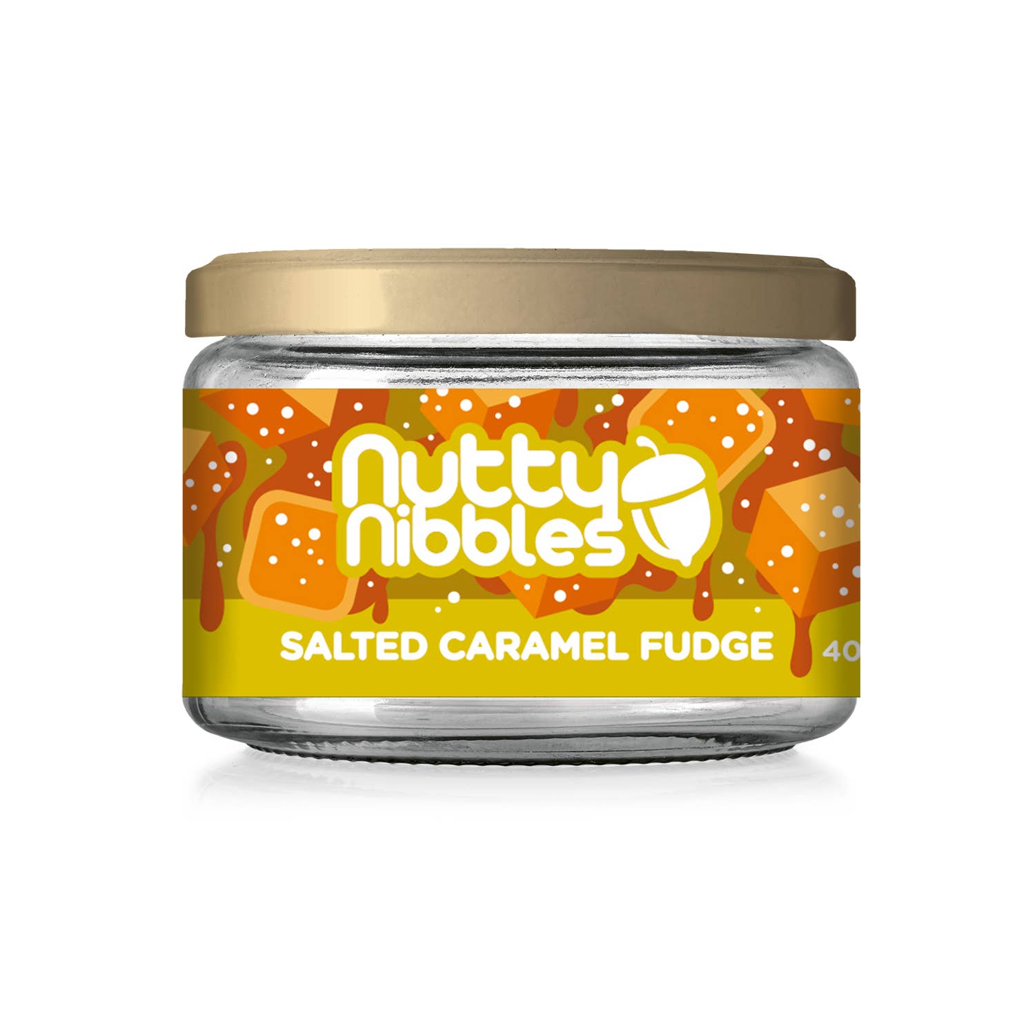 The Nutty Group Ltd - Vendita all'ingrosso Fudge - Bocconcini di Fudge al Caramello Salato e Nocciole 40g