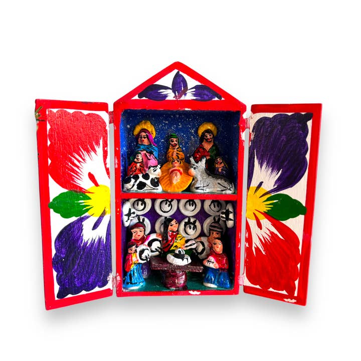 Zoe Artcrafts - Wholesale Decorative Figurine - Nativity Retablos Peruvian Decor, Folk Art, christmas indoor