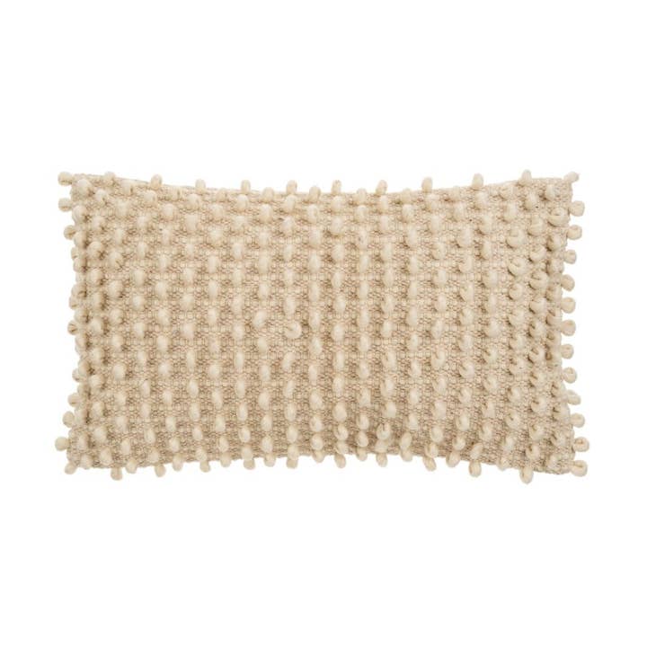 Coussin en laine bouclée 21x12 pour la vente par Indaba Trading