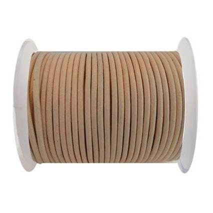 Sun Enterprises B.V. – wholesale Craft supplies – Round Leather Cord 2mm SE/R/Peach