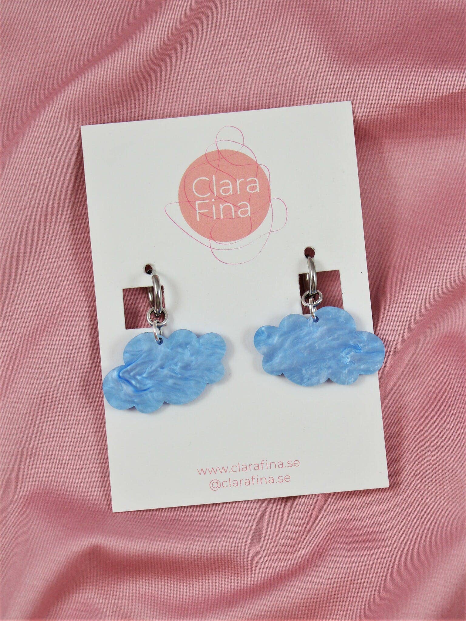 REMOVED BRAND - Vente Boucles d'oreilles pendantes - Créoles en forme de petits nuages bleus2