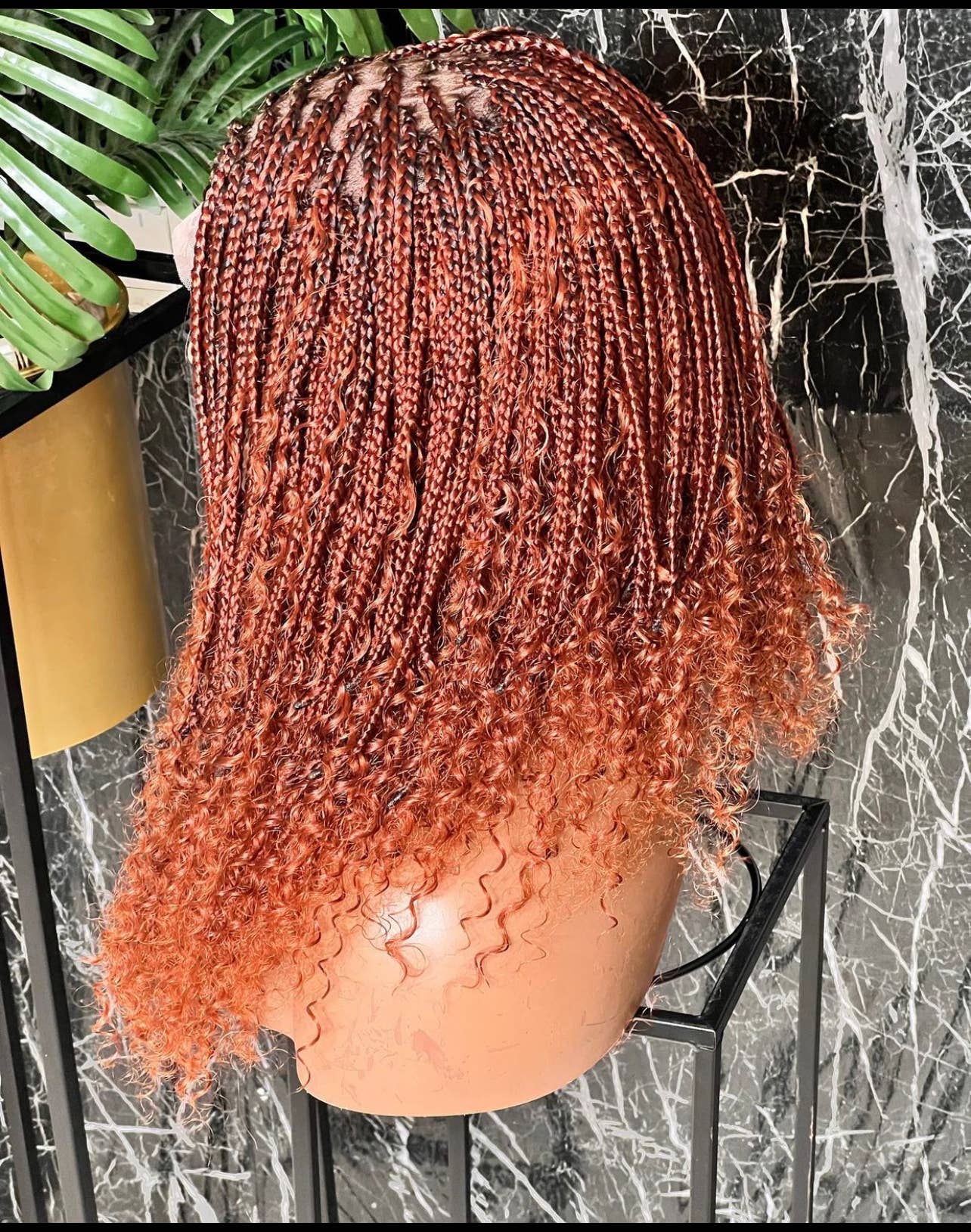 Lamuskwigs – wholesale Wig/hair piece – Goddess bob wig, box braid wig, wine braided wig, boho braid2