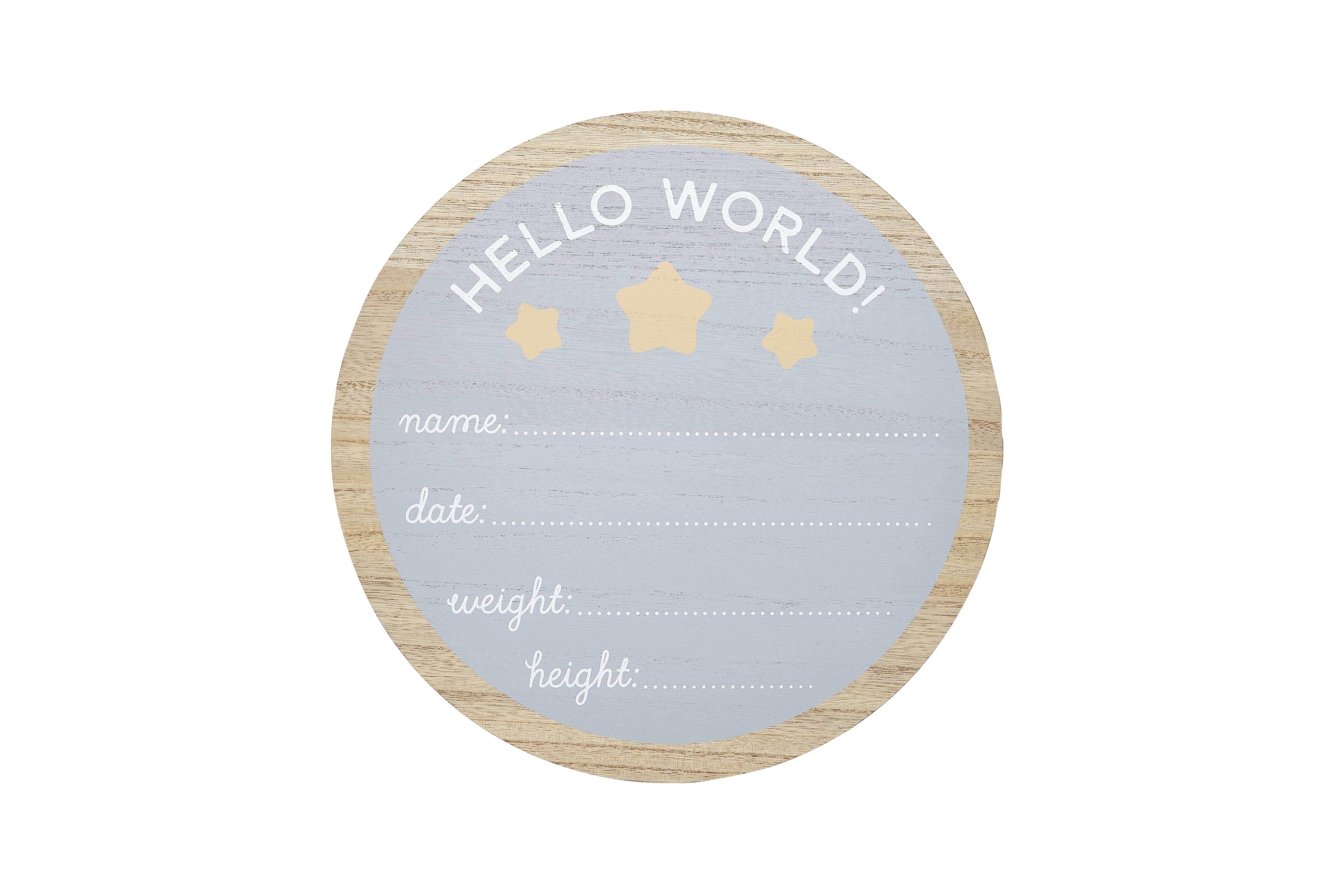 Kate & Milo - Wholesale Milestone Age Block - Kids & Baby - Hello World Fill in Photo Prop, Birth Announcement 1