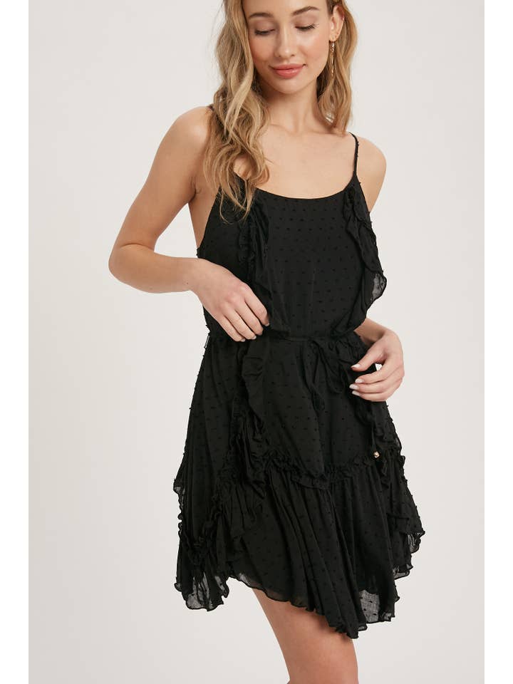 Bluivy - Wholesale Dress - Women's - LACE UP BACK RUFFLE MINI DRESS11