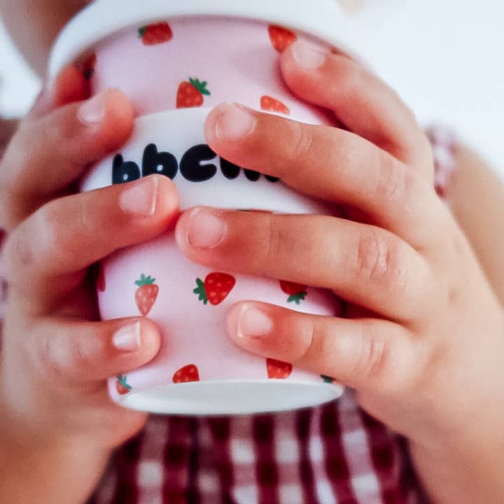 BBcino - Wholesale Drinking glass/cup – Kids & Baby - Berry BB Babycino Cup - 120ml (STRAW INCLUDED)