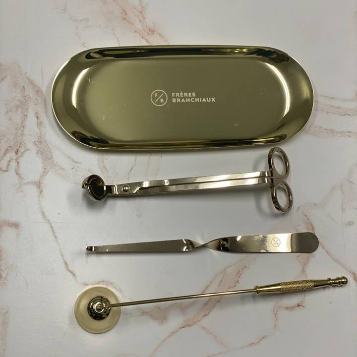 Kit di cura della candela dorata per la vendita all'ingrosso da parte di Frères Branchiaux Candle Co.